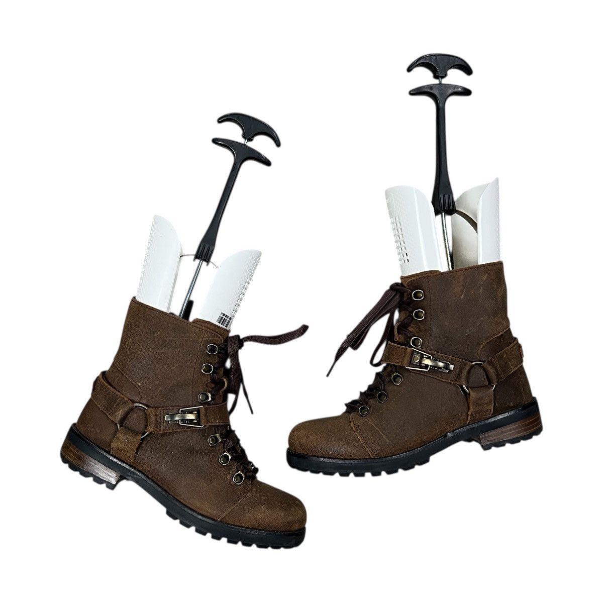 Ugg UGG Australia Fritzi Chipmunk Leather Lace Up Biker Boots W’ Size US 8.5 / IT 38.5 - 4 Thumbnail