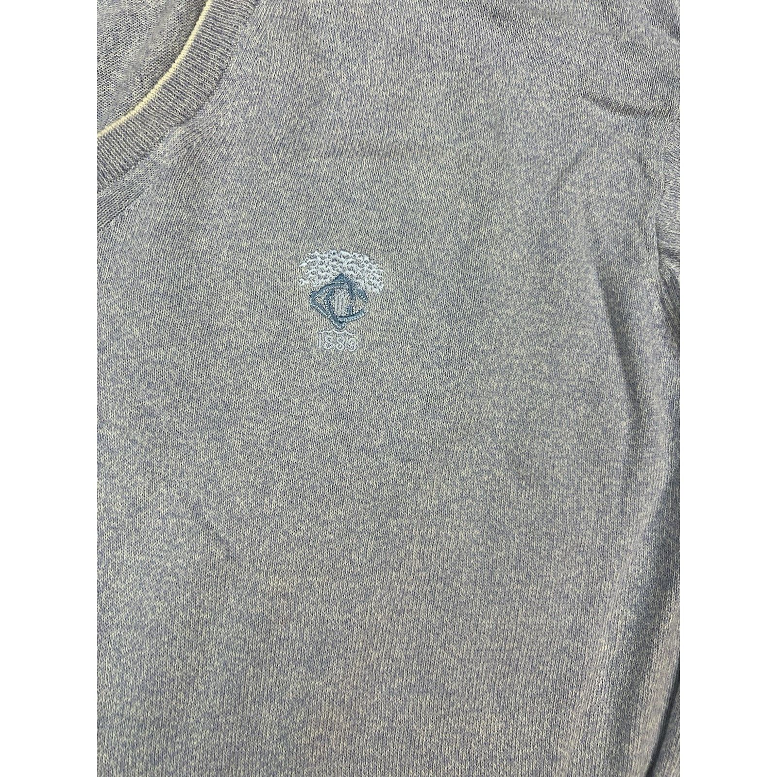 Peter Millar Peter Millar Sweater Mens L Heather Blue Cotton V Neck Size US L / EU 52-54 / 3 - 2 Thumbnail