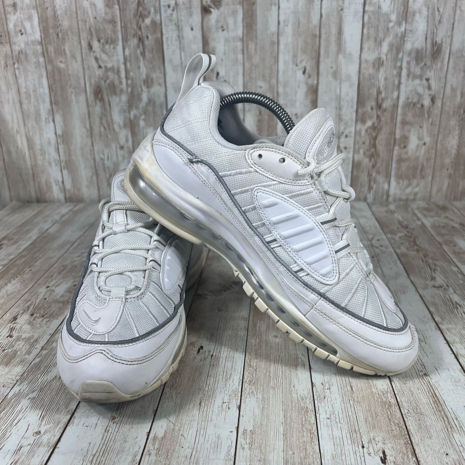 Nike Nike Air Max 98 White Grey Trainers Size 9.5 AH6799-114 Size US 9.5 / IT 39.5 - 6 Thumbnail