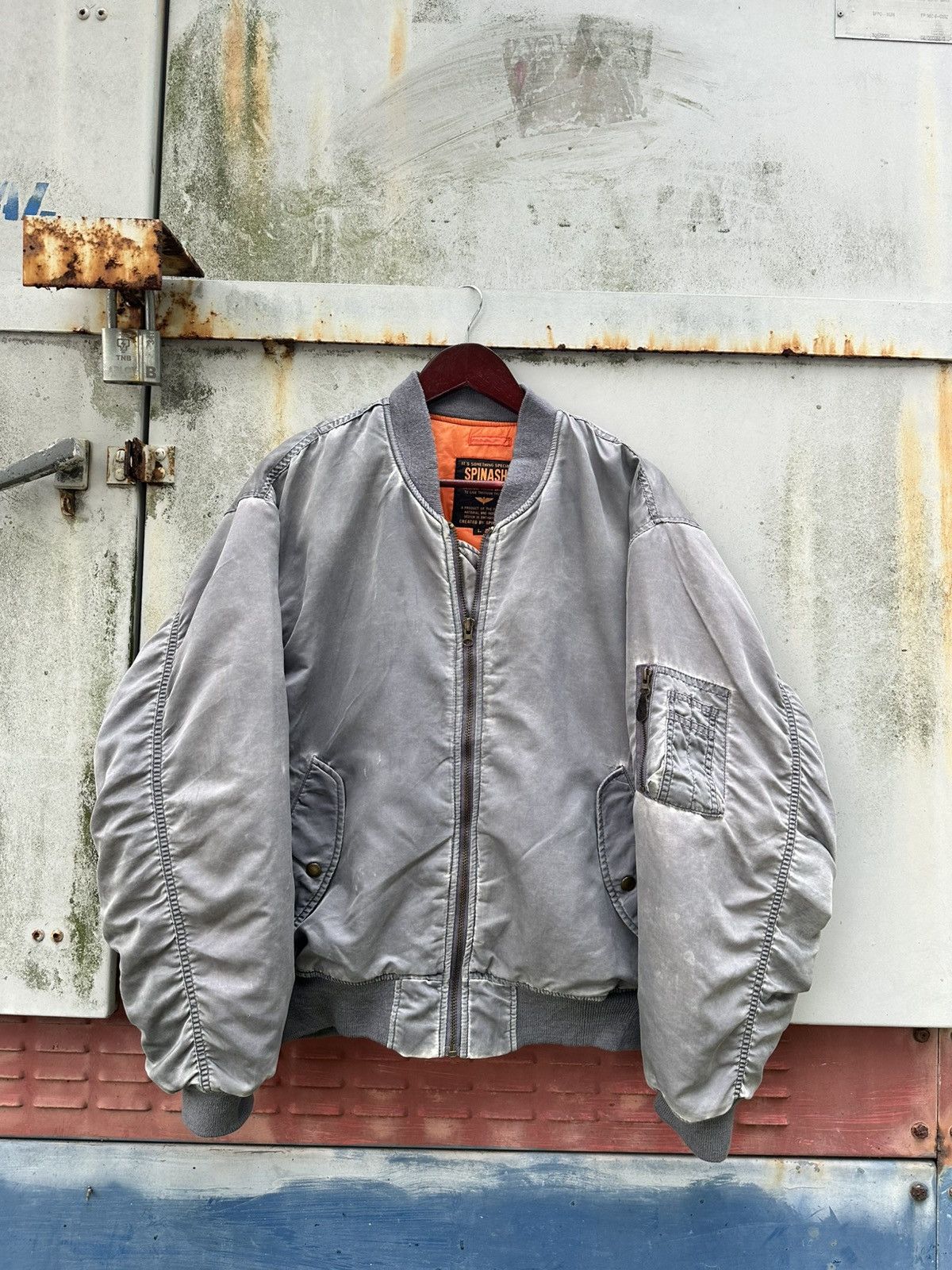 Vintage 🪖Vintage Faded Spinash MA-1 Man Intermediate Bomber Jacket Size US L / EU 52-54 / 3 - 2 Thumbnail