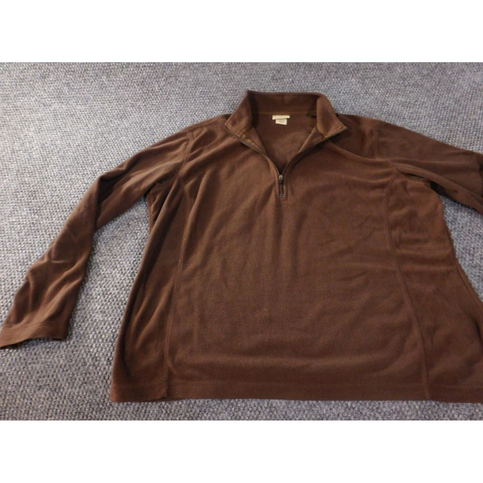 Vintage Gander Mountain Sweatshirt Womens 1X Plus Brown Pullover 1/4 Zip Fleece Outdoors Size XL / US 12-14 / IT 48-50 - 4 Thumbnail