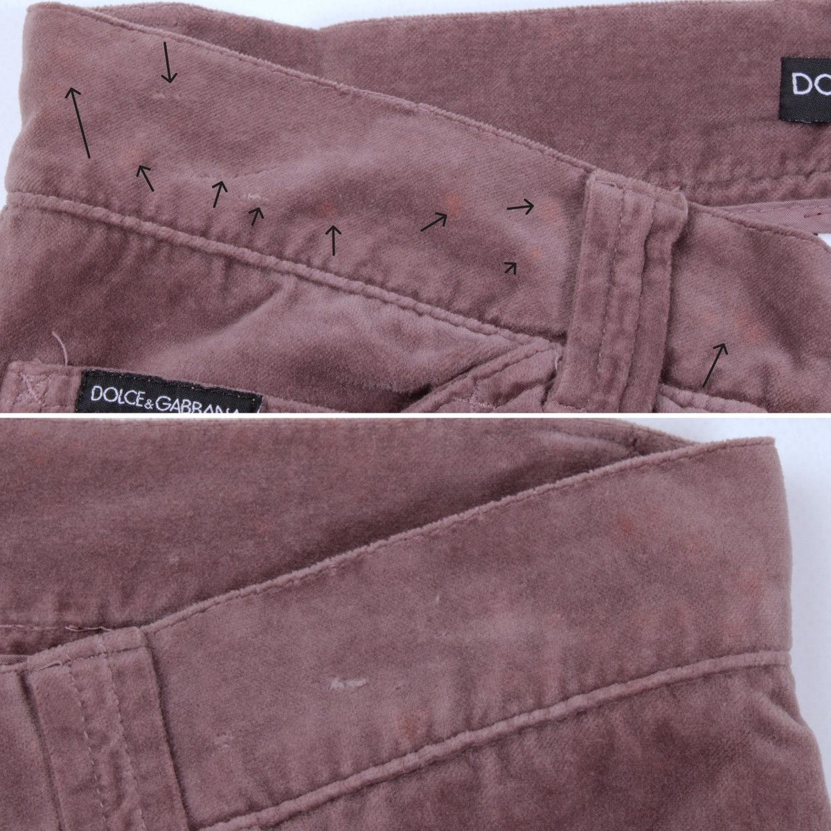 Designer × Dolce & Gabbana × Vintage DOLCE GABBANA Runway 2003 Vintage Velour Velvet Bondage Pant Size 28" / US 6 / IT 42 - 14 Thumbnail
