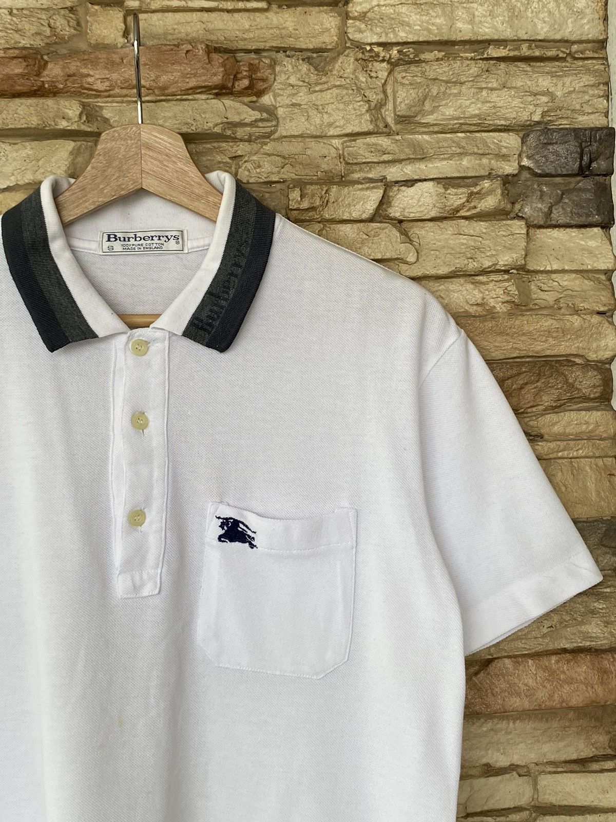 Burberry Vintage Burberry Made In England Polo Shirt Size US S / EU 44-46 / 1 - 2 Thumbnail