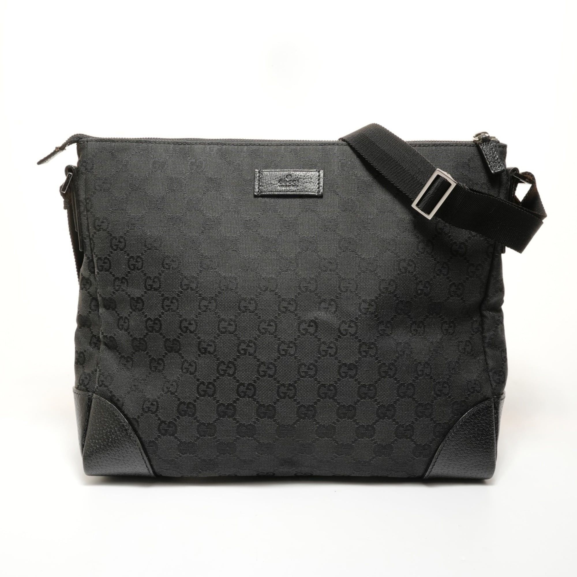 Gucci Gucci GG Canvas Shoulder Bag, Black Size ONE SIZE - 1 Thumbnail