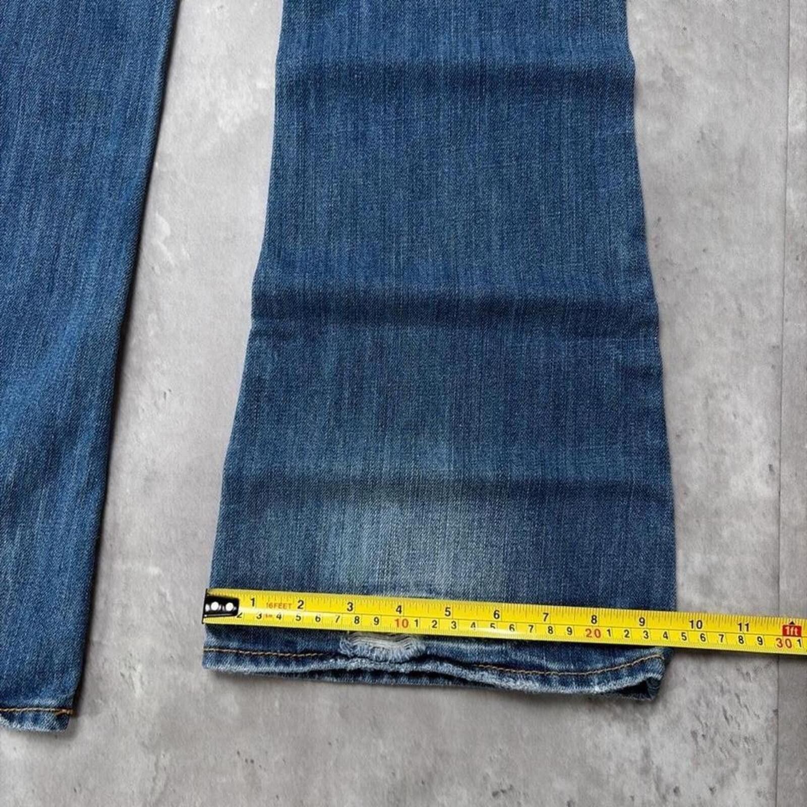 Other Y2K Blue Hollister Surf Grunge Flared Denim Jeans Size 30" / US 8 / IT 44 - 8 Thumbnail