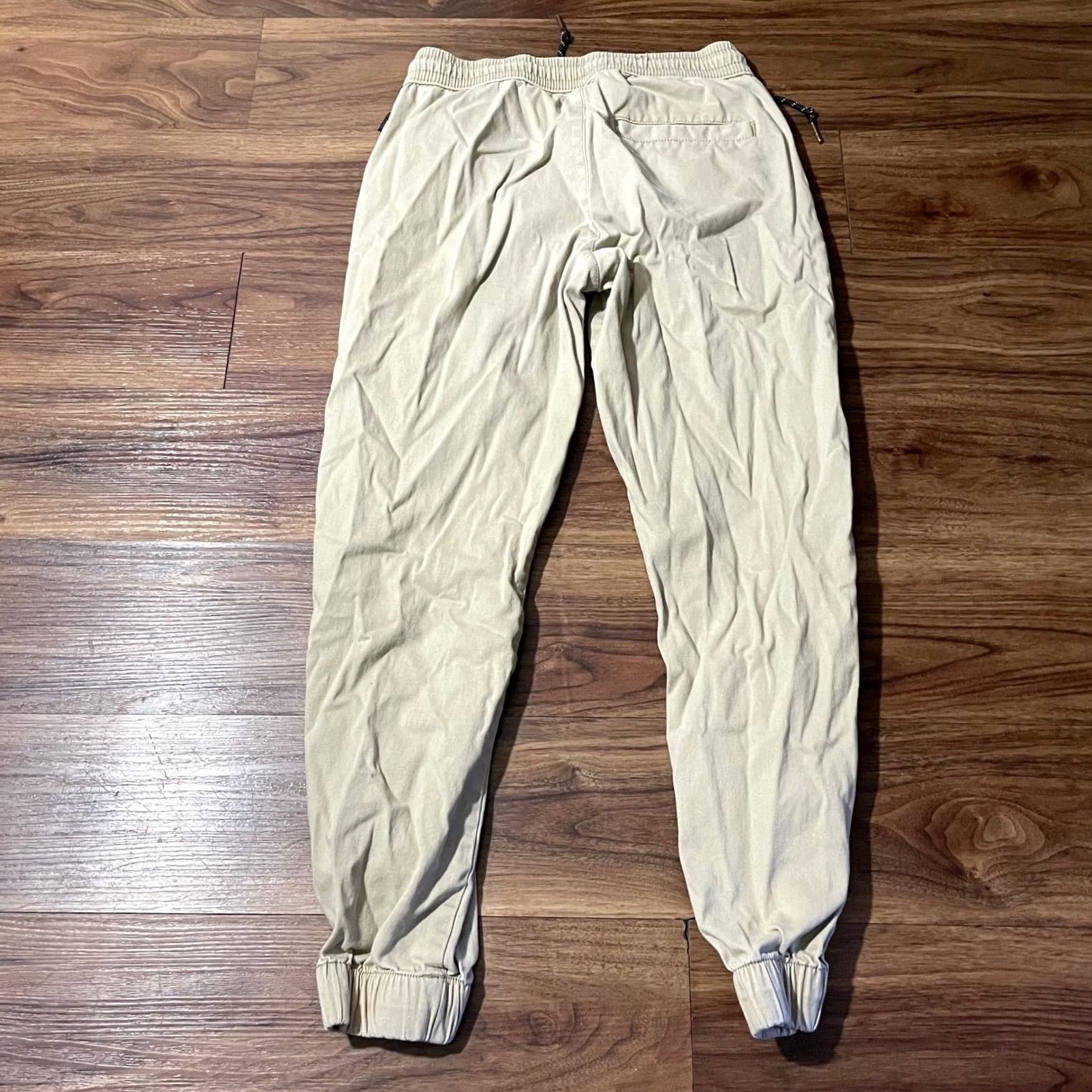 Ring Of Fire Ring of Fire Cargo Jogger Pants Men S Tan Khaki Elastic Waist Drawstring Stretch Size US 29 - 6 Thumbnail