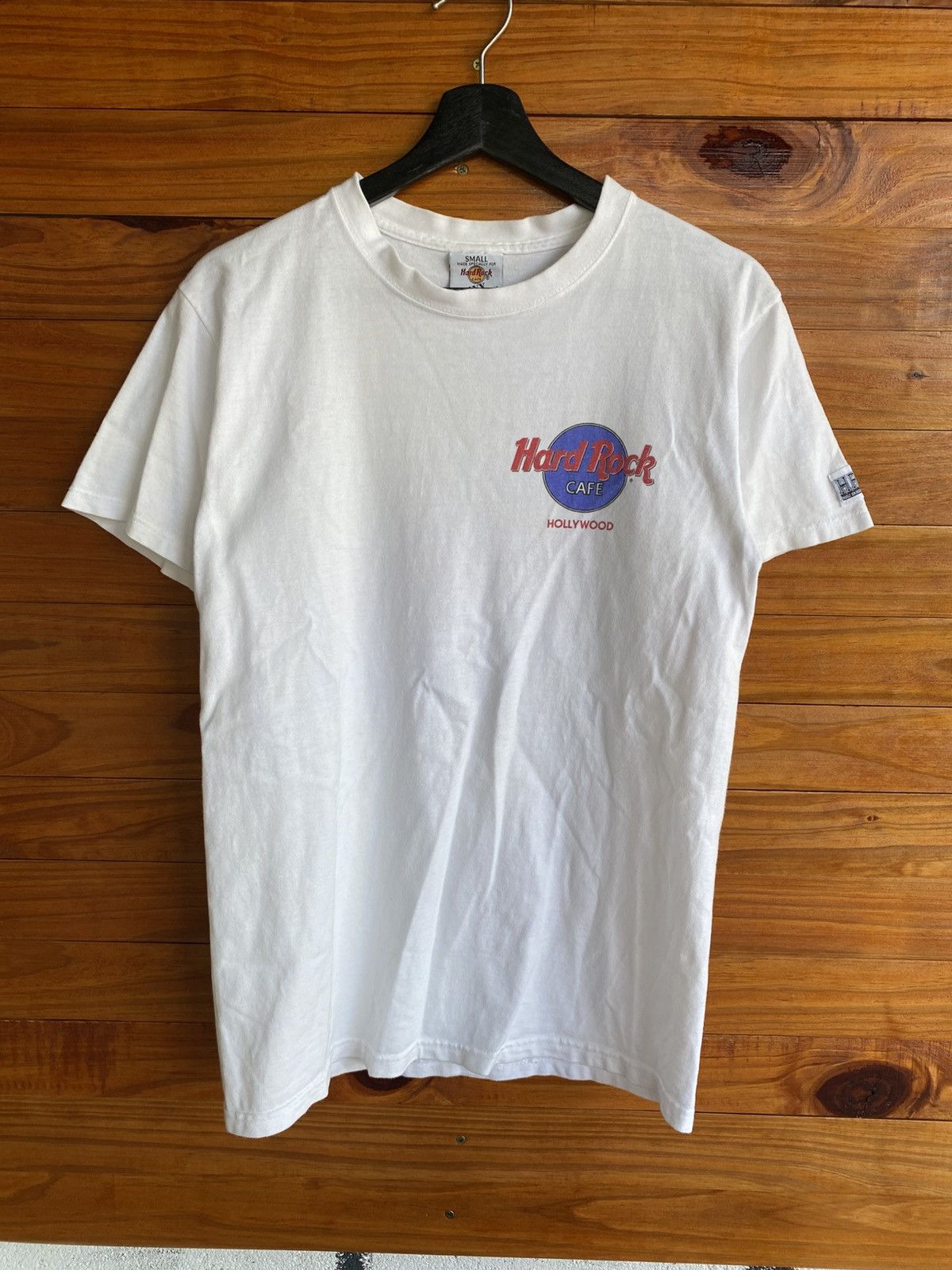Hard Rock Cafe Vintage Hard Rock Cafe Hollywood T-Shirt White 90s Made USA Size US S / EU 44-46 / 1 - 9 Thumbnail