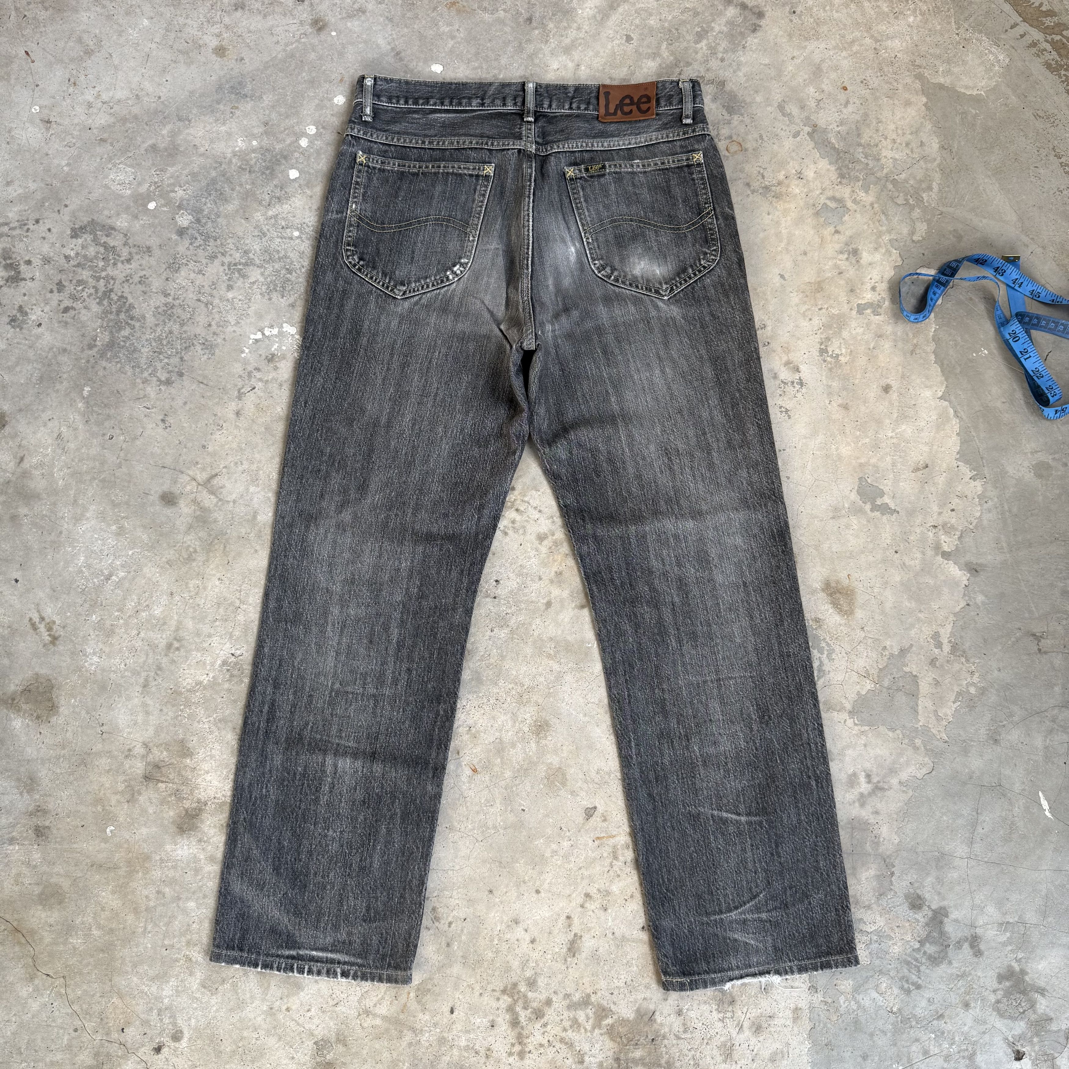 Lee Vintage Lee Rider Black Faded Denim Jeans Size US 33 - 9 Thumbnail