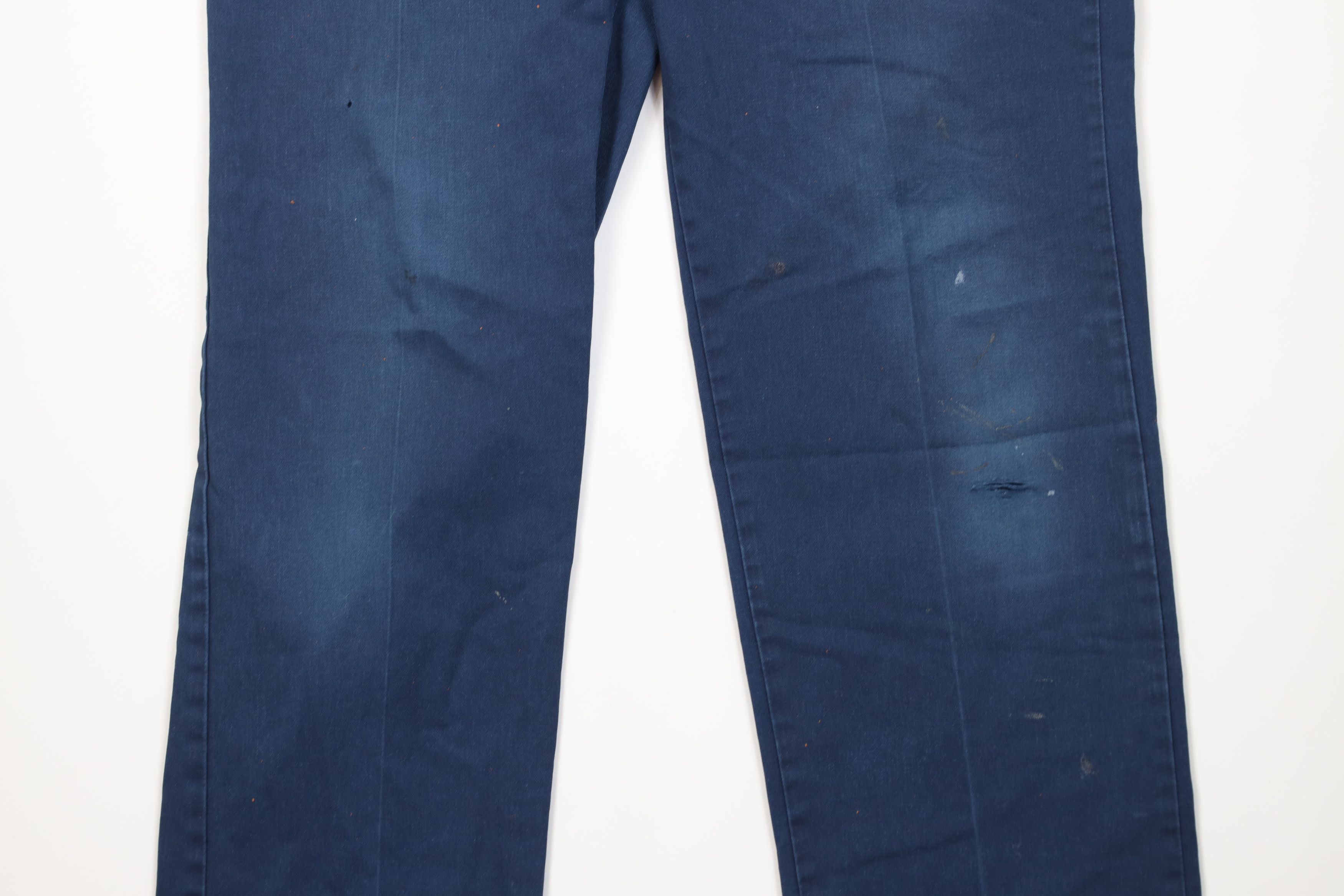 Vintage Vintage 90s Streetwear Workwear Mechanic Pants Blue USA Size US 33 - 3 Thumbnail