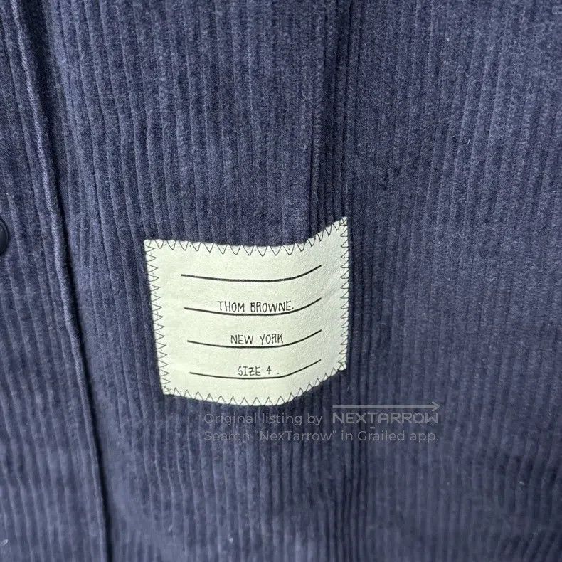 Thom Browne Thom Browne Corduroy Four Striped Shirt Jacket Size US XL / EU 56 / 4 - 5 Thumbnail