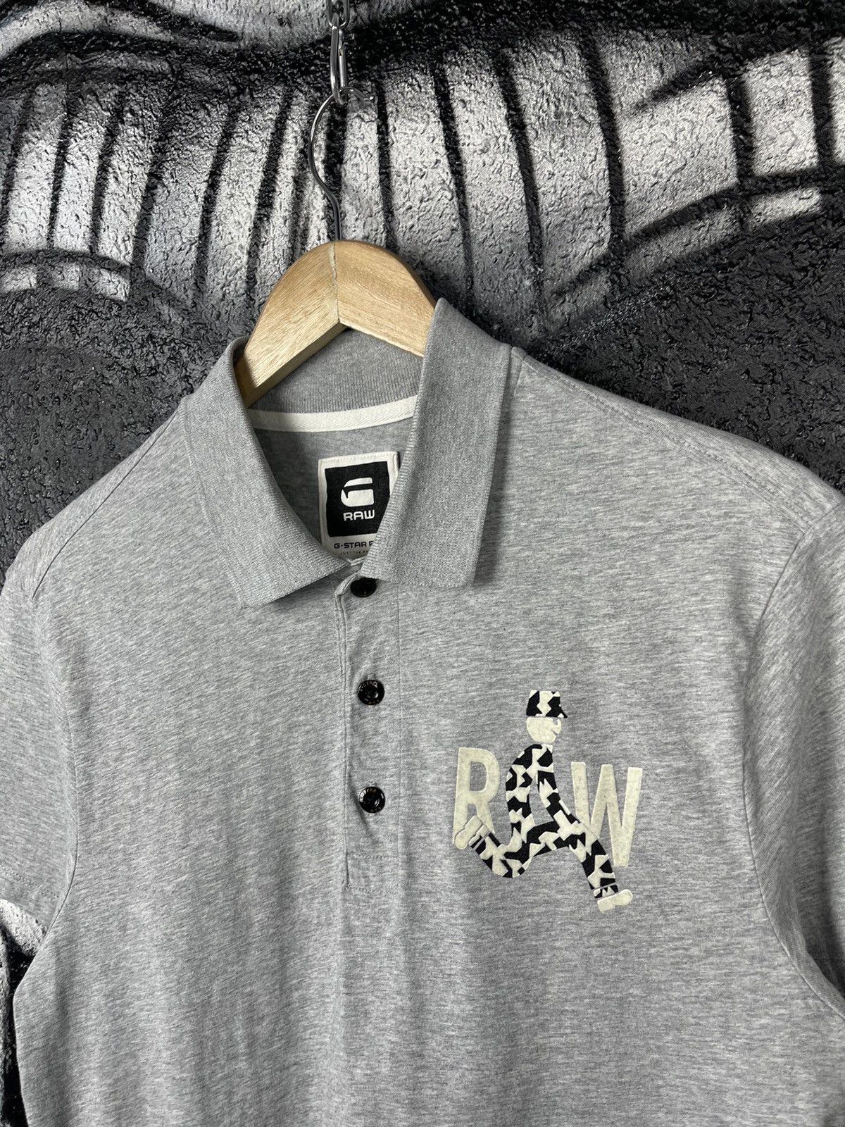 G-Star G-Star Raw Slim Fit Grey Marhs Polo T-Shirt Men’s Size M Size US M / EU 48-50 / 2 - 2 Thumbnail