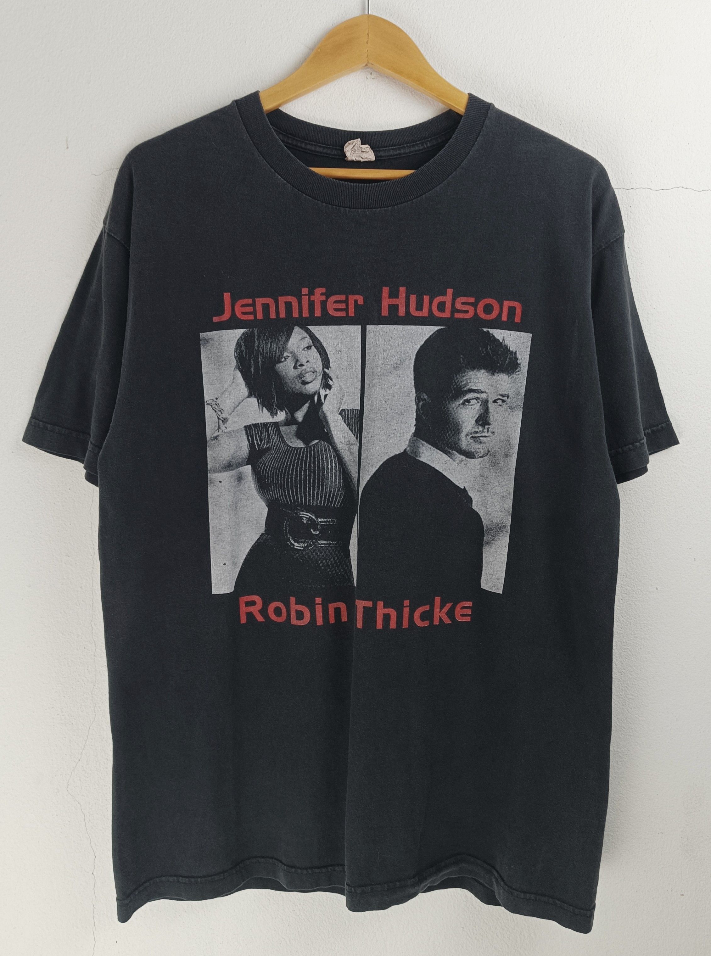 Rap Tees FADED VINTAGE '09 JENNIFER HUDSON ROBIN THICKE TOU VERY RARE Size US L / EU 52-54 / 3 - 3 Thumbnail