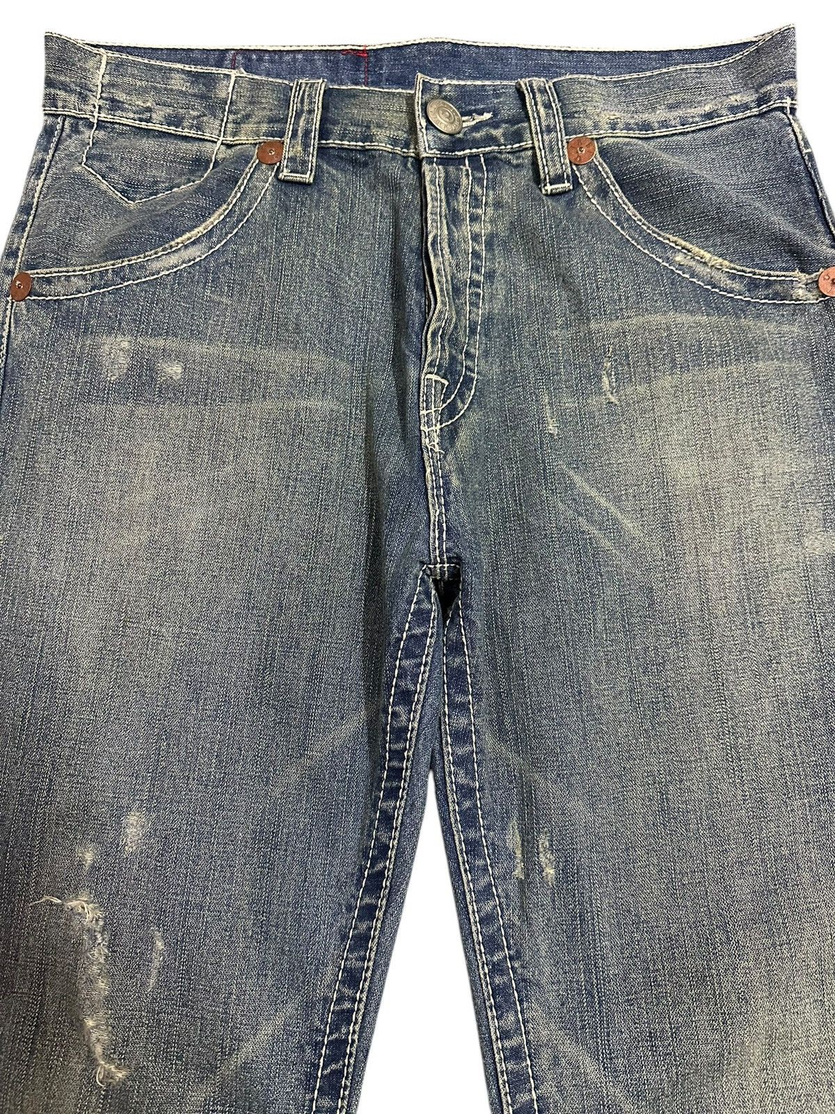Japanese Brand Vintage True Religion Blue Wash Style Loose Jeans Size US 36 / EU 52 - 3 Thumbnail
