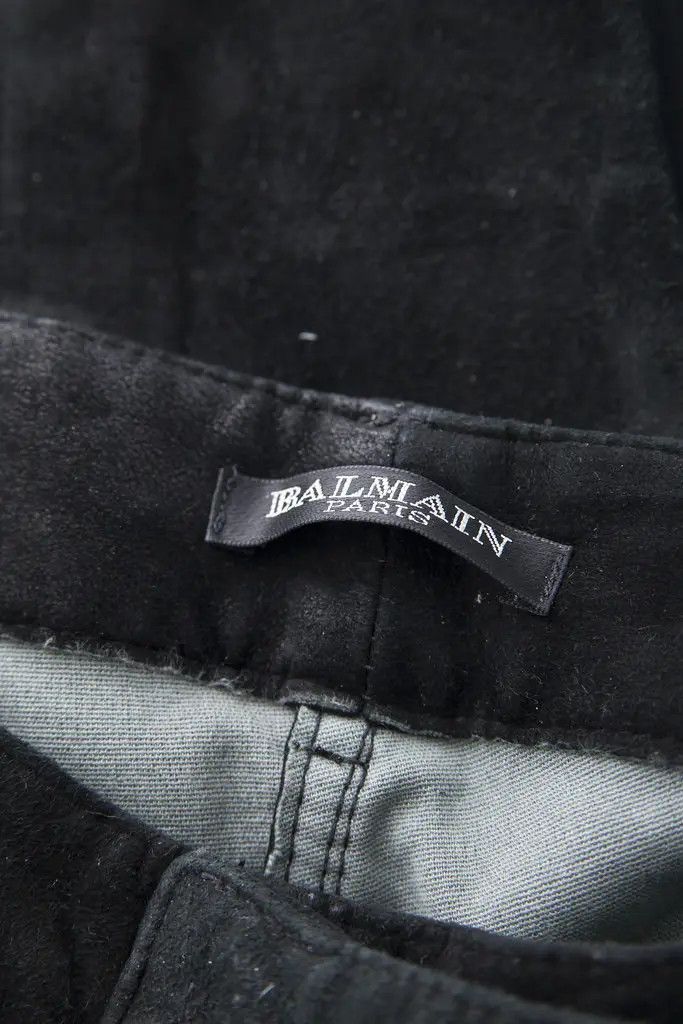 Balmain AW10 black suede biker pants Size 26" / US 2 / IT 38 - 9 Thumbnail
