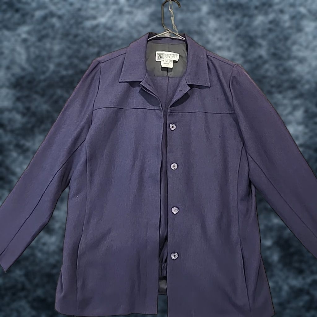 VINTAGE 80's Victoria Morgan Purple Blazer Jacket Tapered SuitPant Set Women's M Purple Blazer Suit Pant Set 80s Womens M