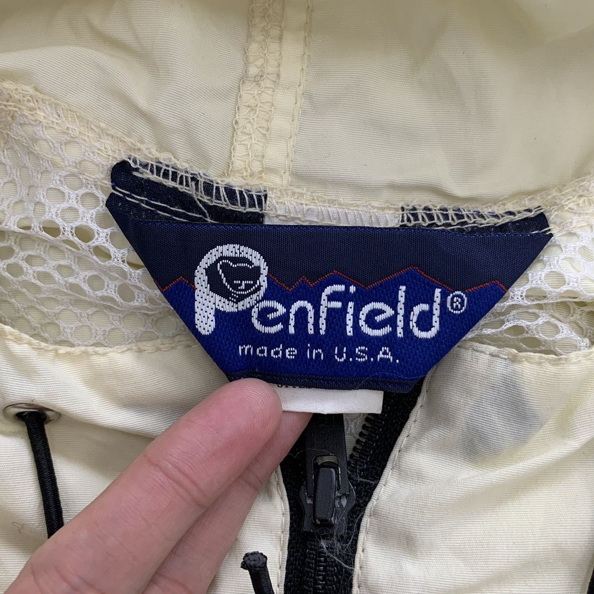 Penfield × Vintage Vintage PENFIELD USA Hooded Cream Half Zipper Light Jacket Size US M / EU 48-50 / 2 - 5 Thumbnail