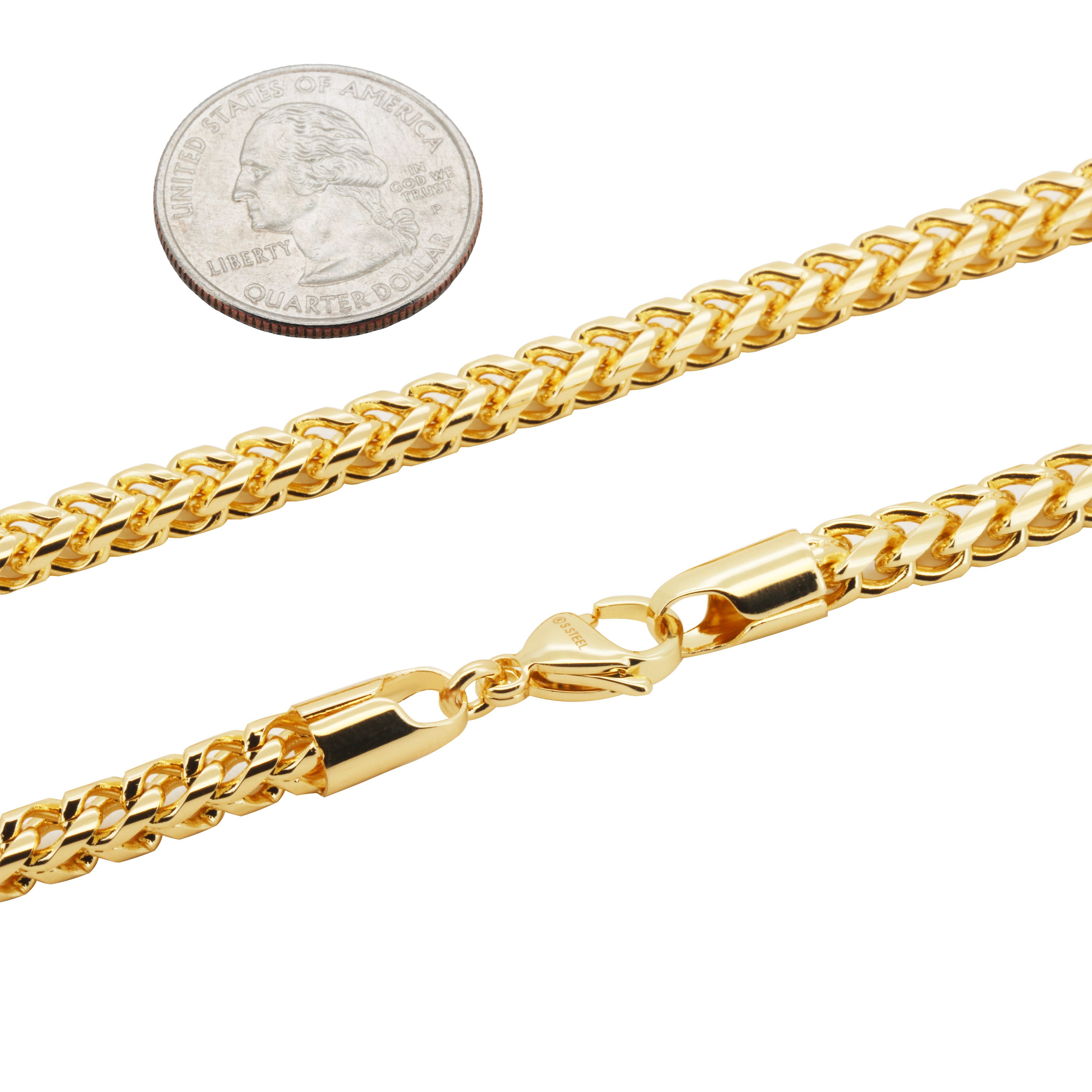 Other 316L SS 14k GP 5mm Franco Bracelet 8.5" Size ONE SIZE - 2 Thumbnail