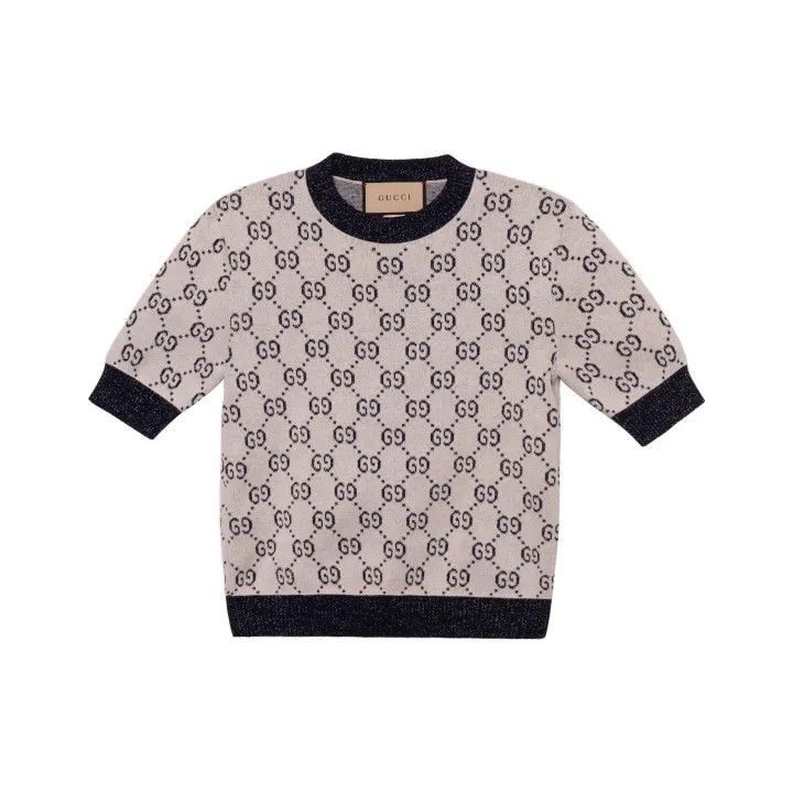 Gucci Aria Short Sleeve Knit Top