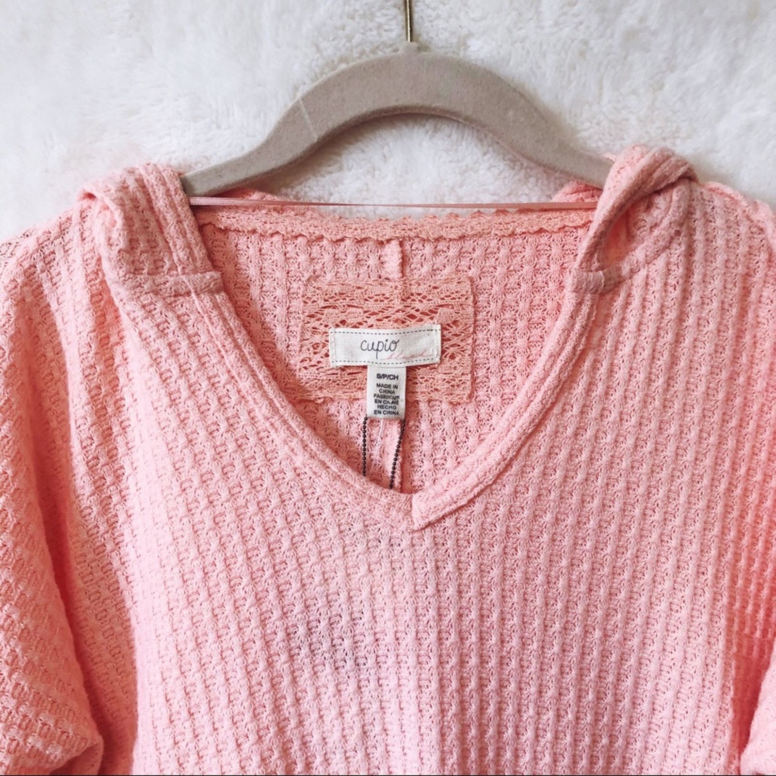 Other Cupio Blush Peach Soft High Low Hoodie Size S / US 4 / IT 40 - 5 Thumbnail