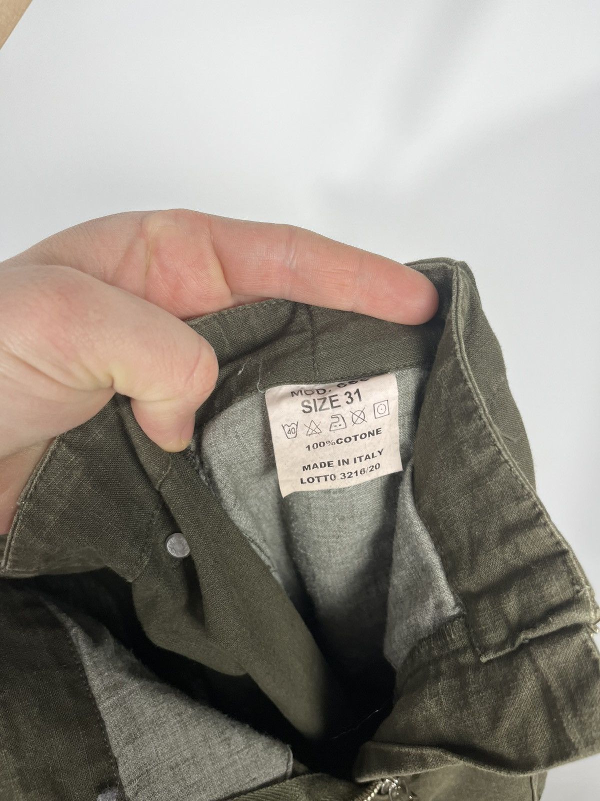 Other Avant-Garde Olive Cargo Pants Zip Pocket Strap Design Size US 31 - 5 Thumbnail