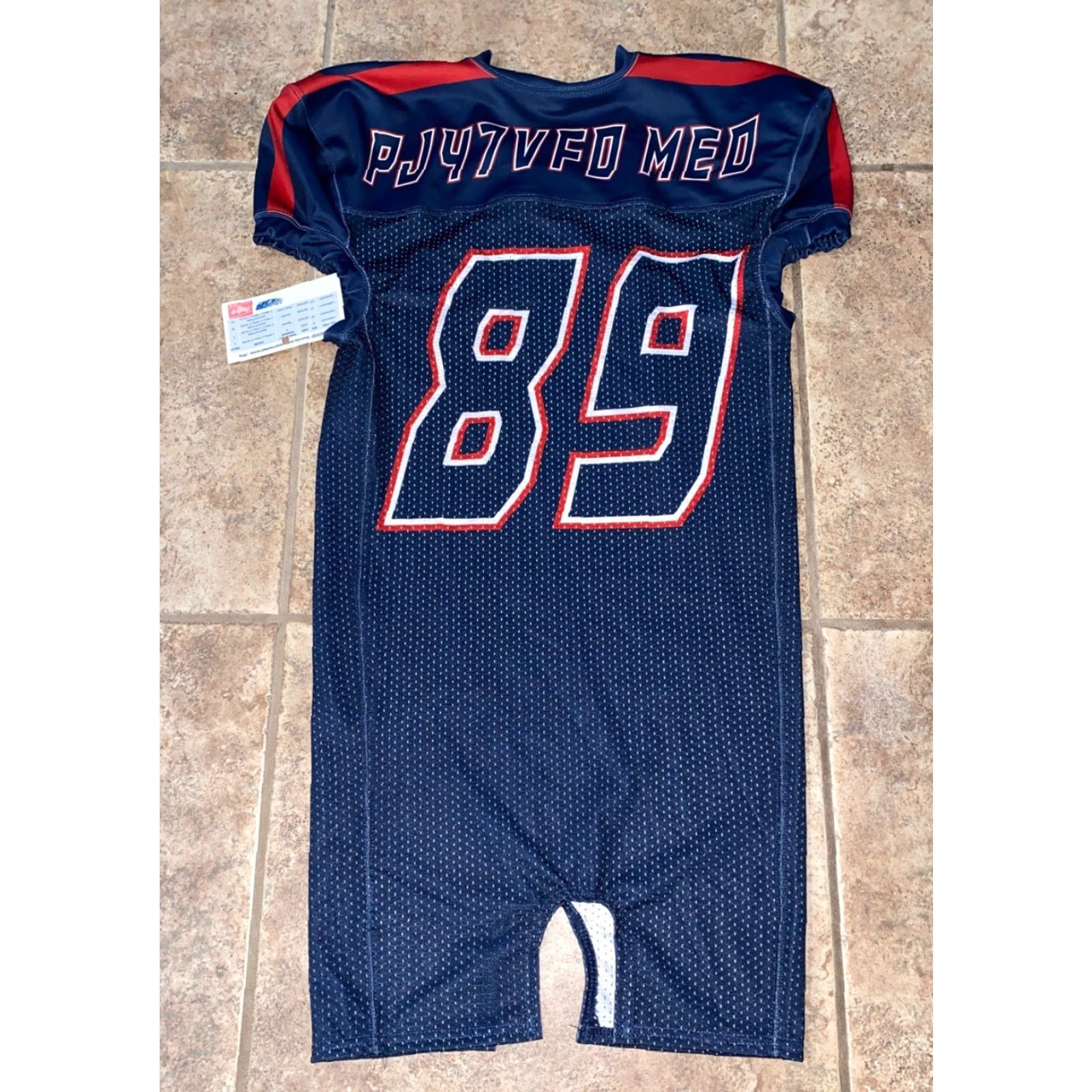 Vintage RAWLINGS Mens Football Jersey Navy Blue/Red Size M NWT Size US M / EU 48-50 / 2 - 4 Thumbnail