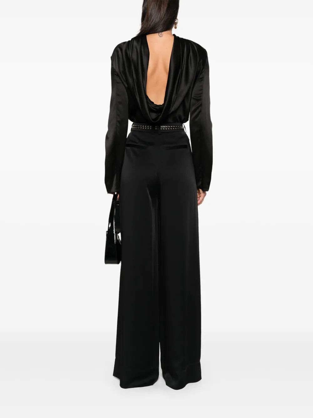 Saint Laurent Paris o1y0126 Silk Blouse in Black Size M / US 6-8 / IT 42-44 - 5 Thumbnail
