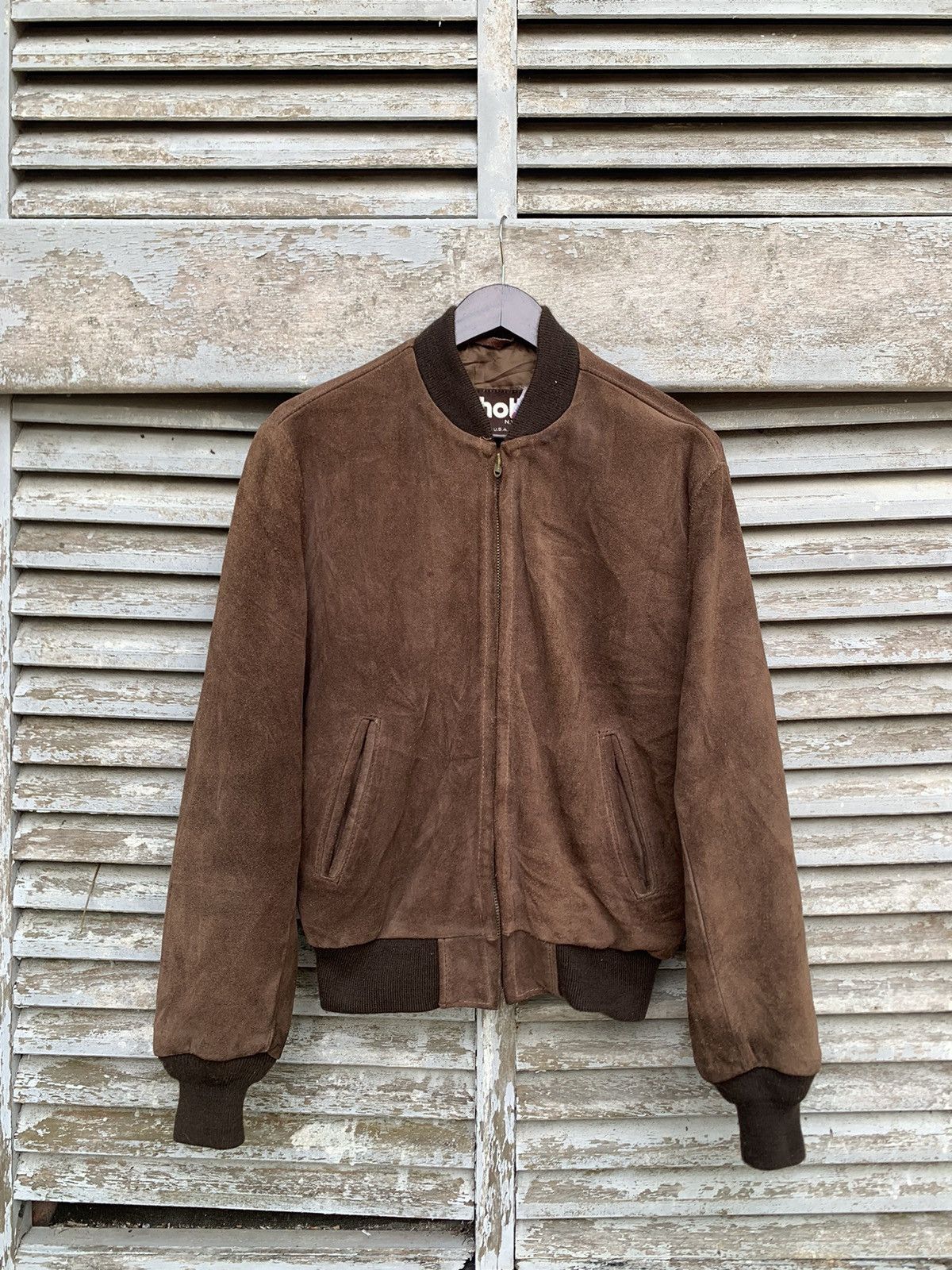 Schott 👹Vintage SCHOTT Brown Suede Bomber Jacket Made In USA Size US M / EU 48-50 / 2 - 2 Thumbnail