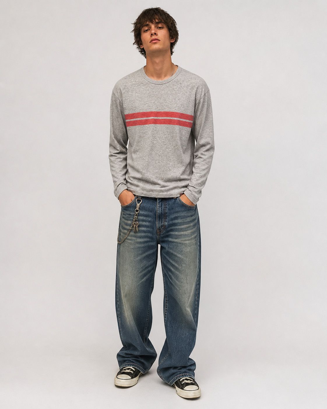 Faherty Faherty Sweater Mens Gray Cotton Blend Crewneck Size XL Size US XL / EU 56 / 4 - 1 Thumbnail
