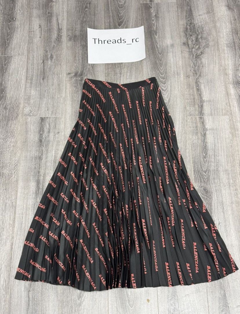 Balenciaga BALENCIAGA Logo Midi Skirt Size 26" / US 2 / IT 38 - 5 Thumbnail