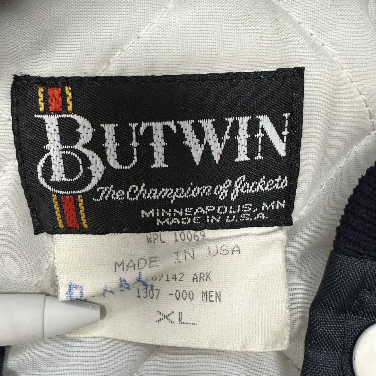 Vintage Butwin Chainstitched Fire Department Quilted Bomber Jacket Size US XL / EU 56 / 4 - 6 Thumbnail