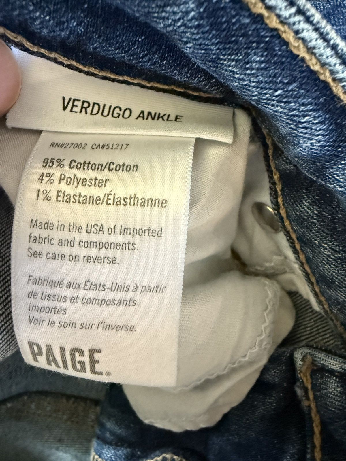Paige Paige Verdugo Ankle Skinny Jeans “Magnolias” 27 Fraying Size 27" / US 4 / IT 40 - 7 Thumbnail