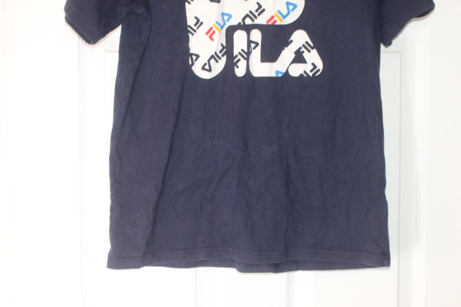 Fila FILA Large Logo All-Over Print T-Shirt Navy Blue XXL Woman Size XXL / US 16-18 / IT 52-54 - 2 Thumbnail