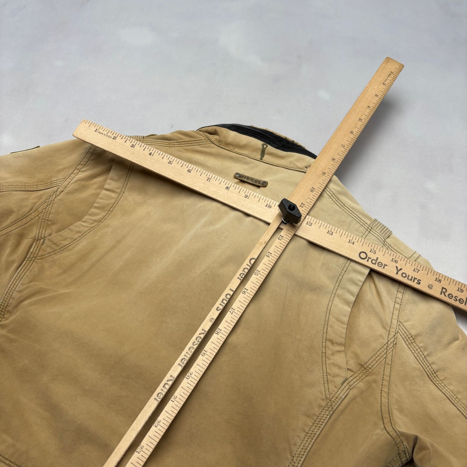 Diesel Vintage Diesel Faded Military Field Jacket Men's Small Y2K Size US S / EU 44-46 / 1 - 9 Thumbnail