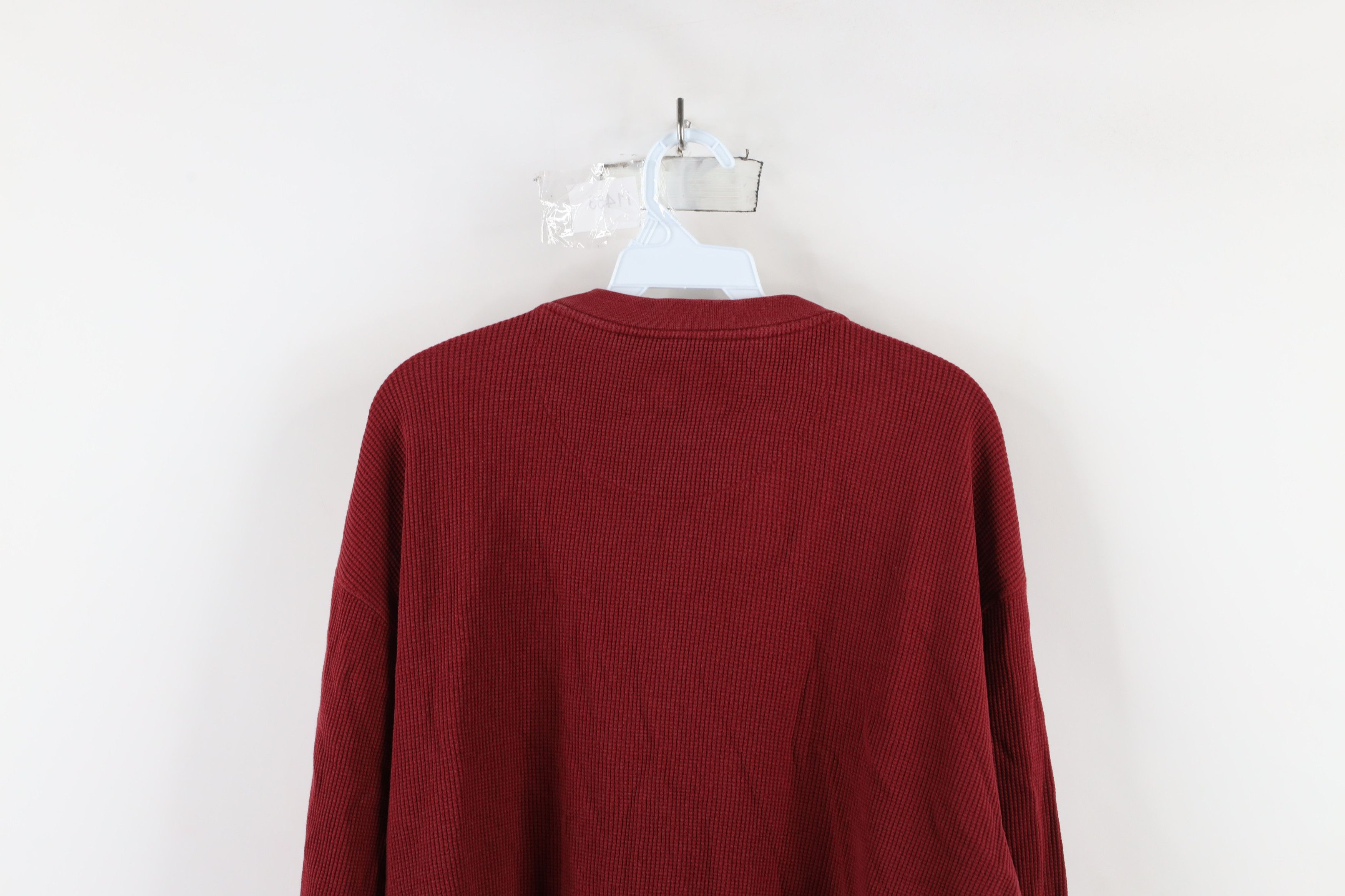Vintage Vintage 90s Streetwear Thermal Waffle Knit Henley T-Shirt Size US L / EU 52-54 / 3 - 13 Thumbnail