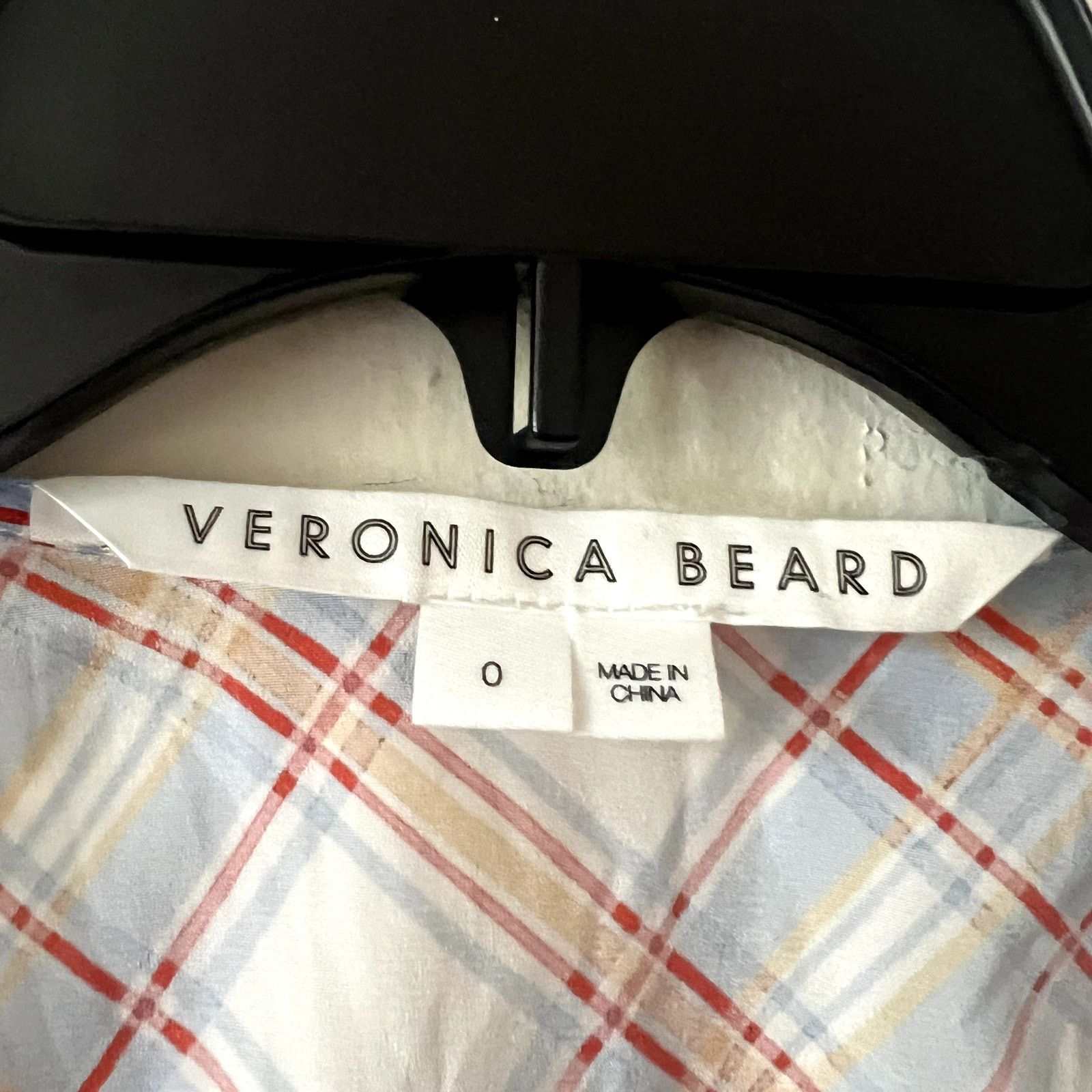 Veronica Beard Veronica Beard Wixson Asymmetric Checked Silk Midi Dress Size XS / US 0-2 / IT 36-38 - 5 Thumbnail