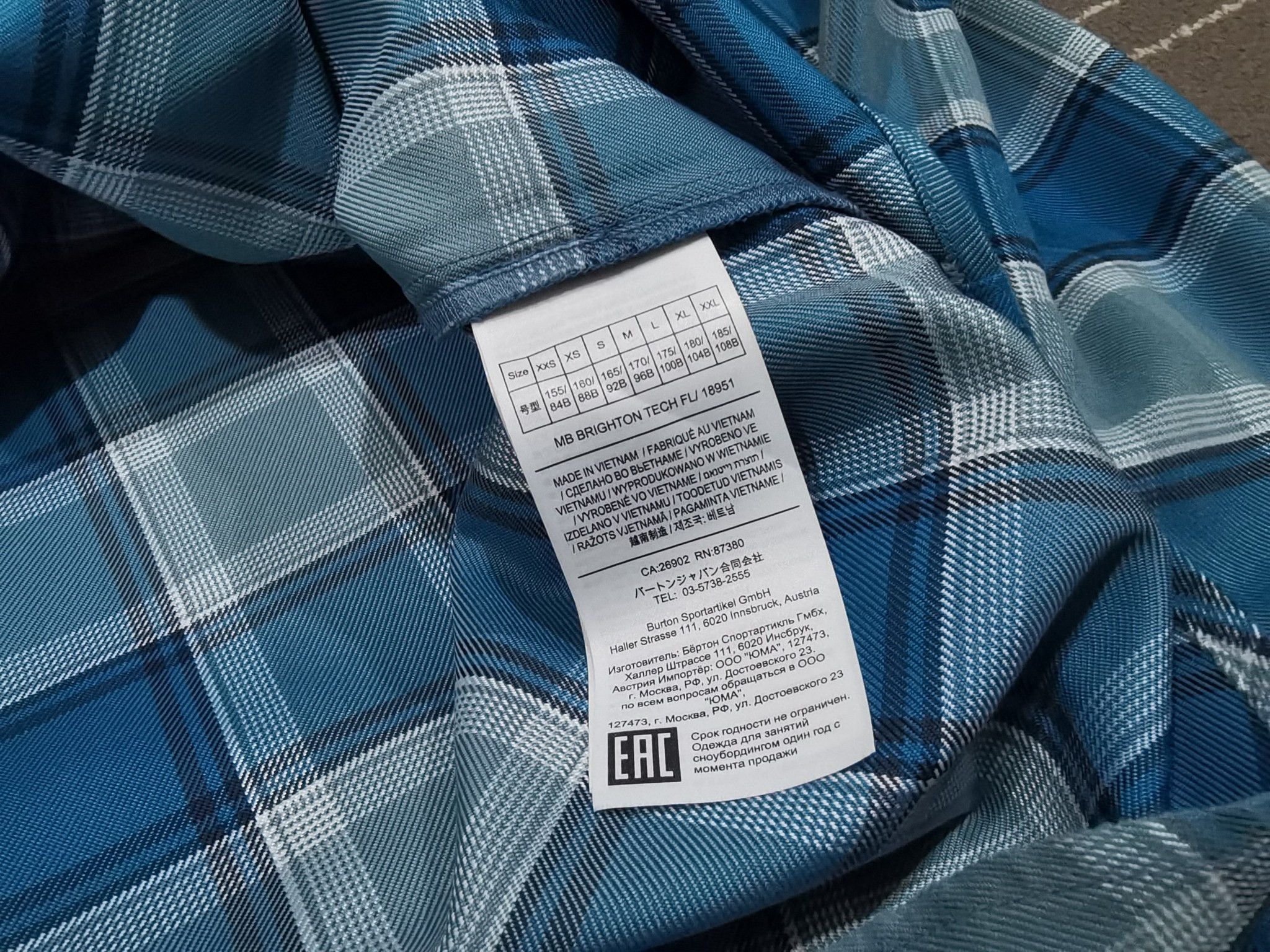 Burton BURTON button up flannel M 7067 Size US M / EU 48-50 / 2 - 9 Thumbnail