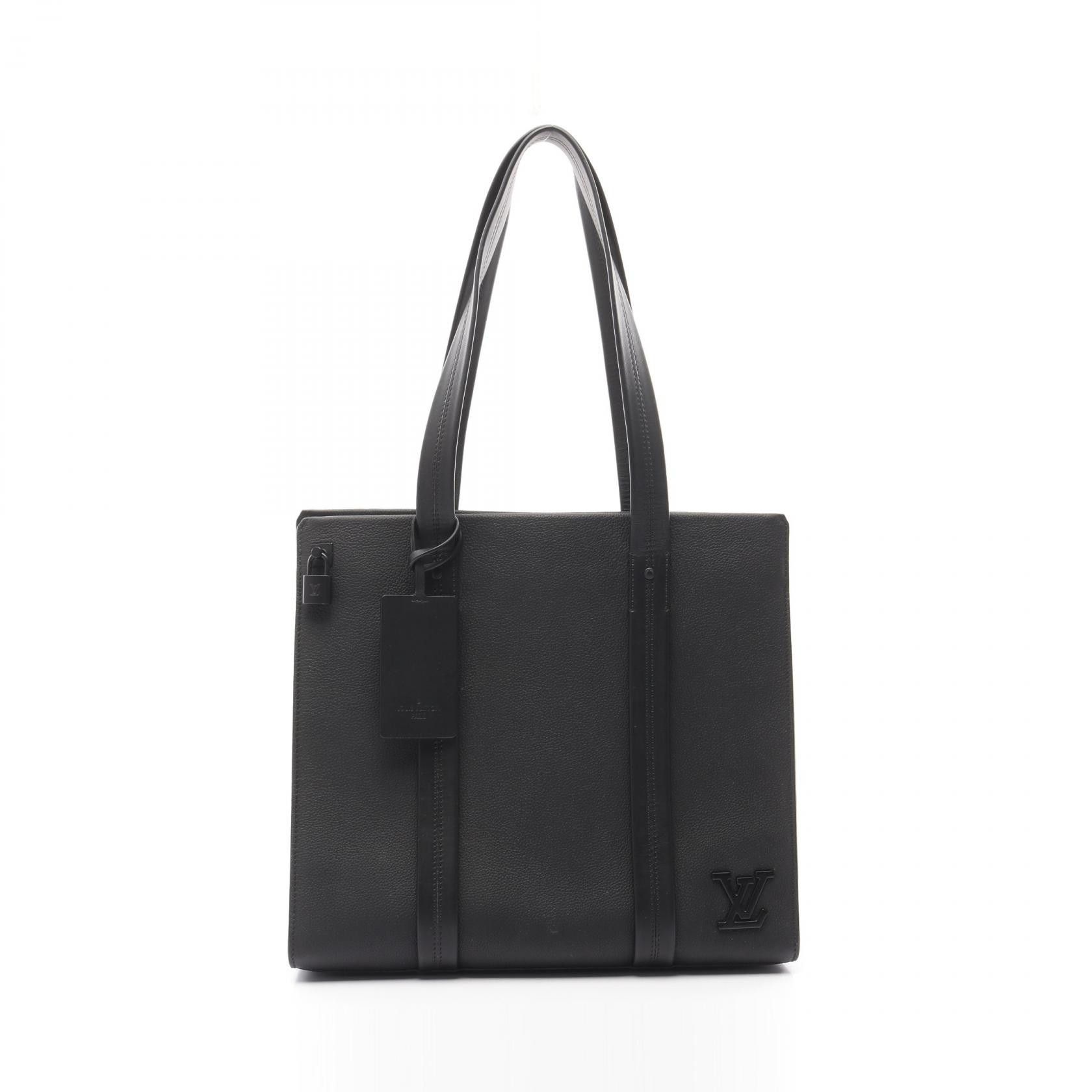 Louis Vuitton Louis Vuitton Takeoff Tote Aerogram Tote Bag Leather Tote Bag M57308 in Black, Men's