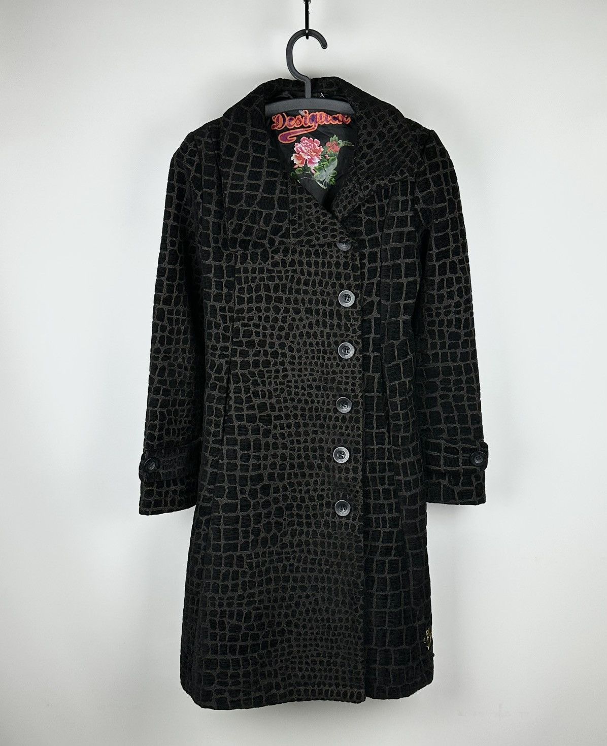 Desigual Desigual Women Black/Brown Coat Long Length Jacket Size 38 Size S / US 4 / IT 40 - 1 Thumbnail