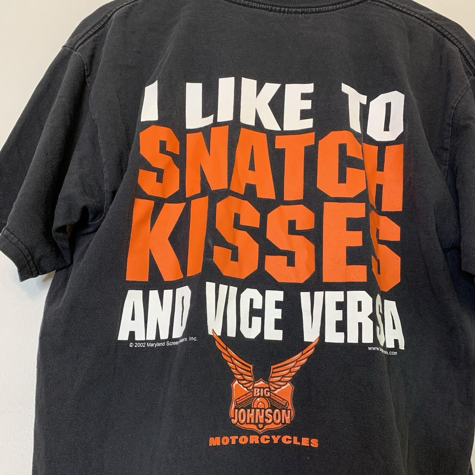 Other Vintage 2002 Big Johnson Snatch Kisser Shirt Black Size L Size US L / EU 52-54 / 3 - 4 Thumbnail