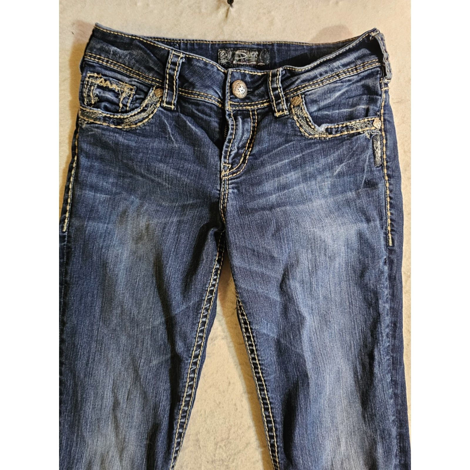 Silver Jeans Co. Silver Jeans Signature Suki 17" Bootcut Stretch Denim Jeans Women's Size W26 L33 Size 26" / US 2 / IT 38 - 2 Thumbnail
