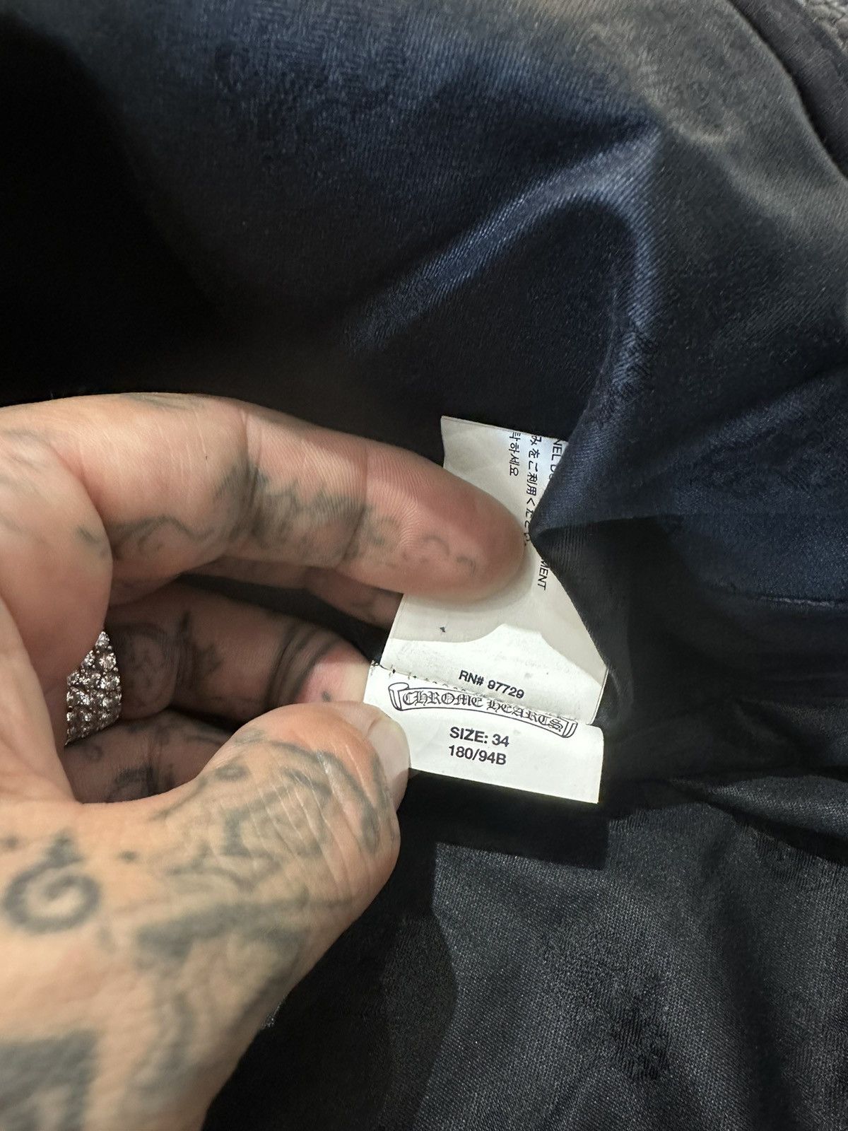 Chrome Hearts CHROME HEARTS 1:1 SEX PATCH LEATHER JEANS ODEL BECKHAM Size US 34 / EU 50 - 19 Thumbnail