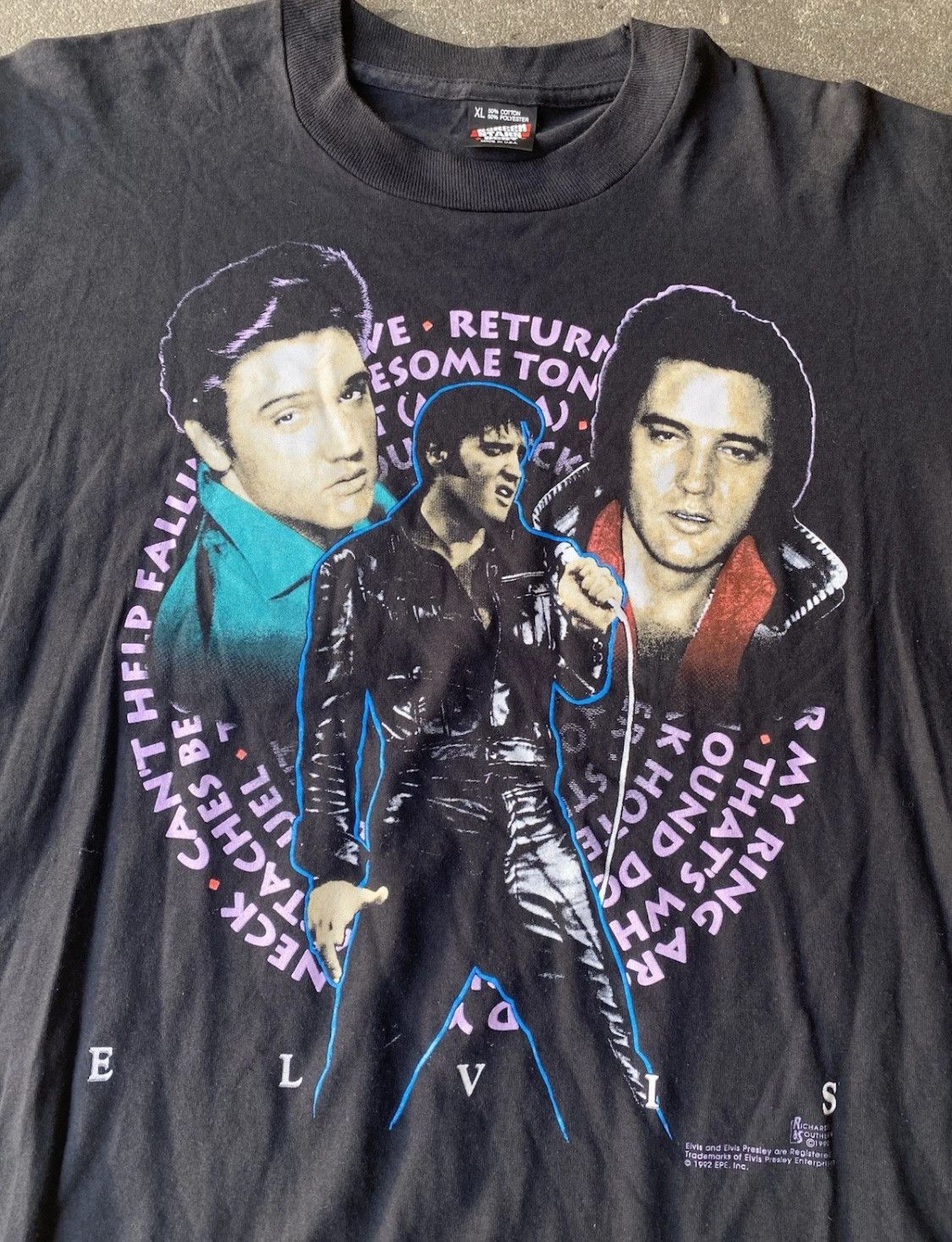 Band Tees Vintage Elvis Presley XL 1991 T Shirt Size US XL / EU 56 / 4 - 3 Thumbnail