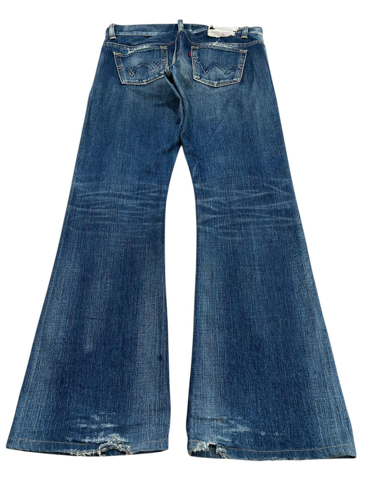 Tornado Mart 90s Flared Edwin 503 Japan Blue Way Unisex Size US 33 - 2 Thumbnail
