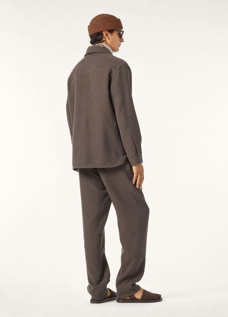 Loro Piana o1w1db10226 FAP2078 Evandro Overshirt in Brown Size US L / EU 52-54 / 3 - 5 Thumbnail