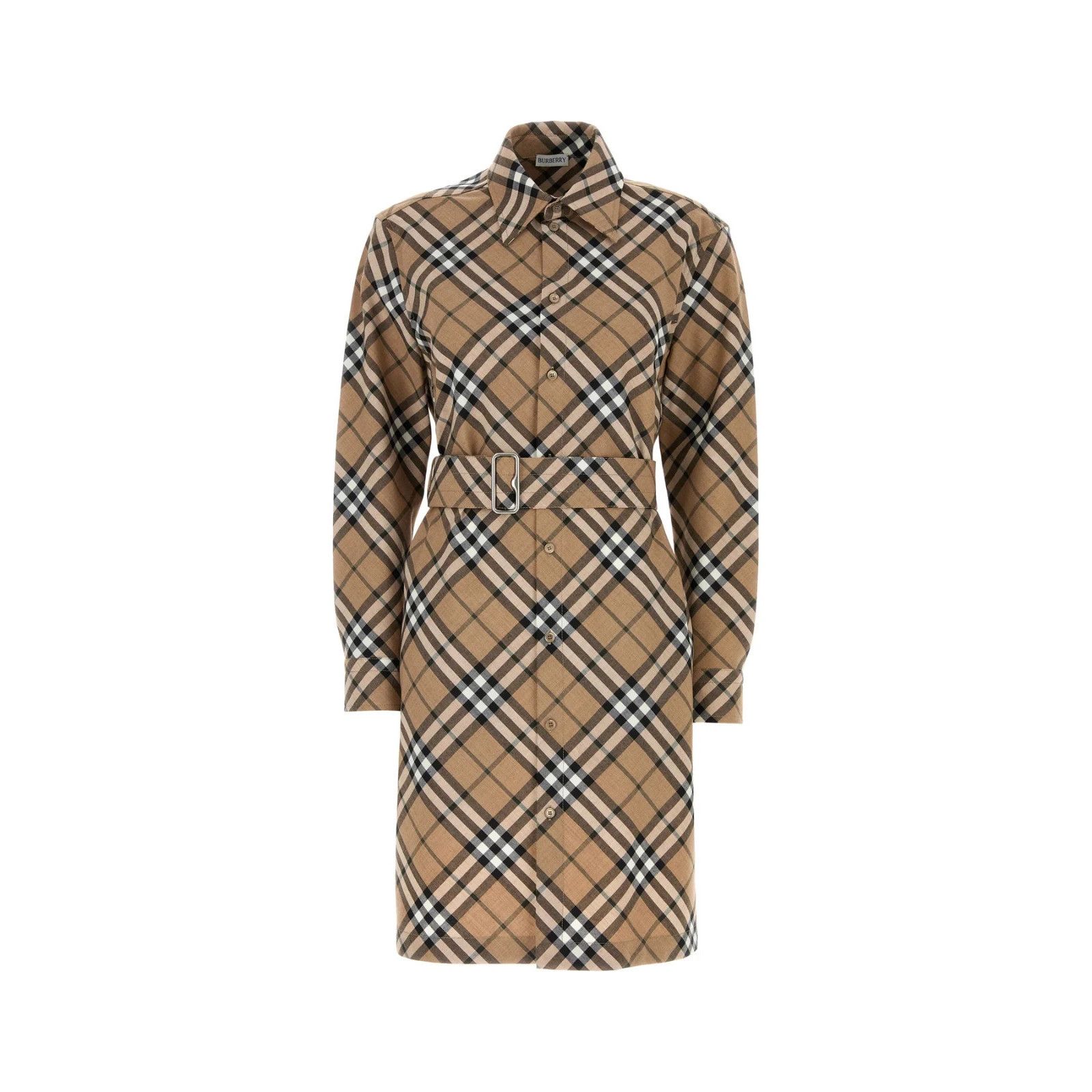 BURBERRY Embroidered Jersey Shirt Dress New & Authentic (Wom