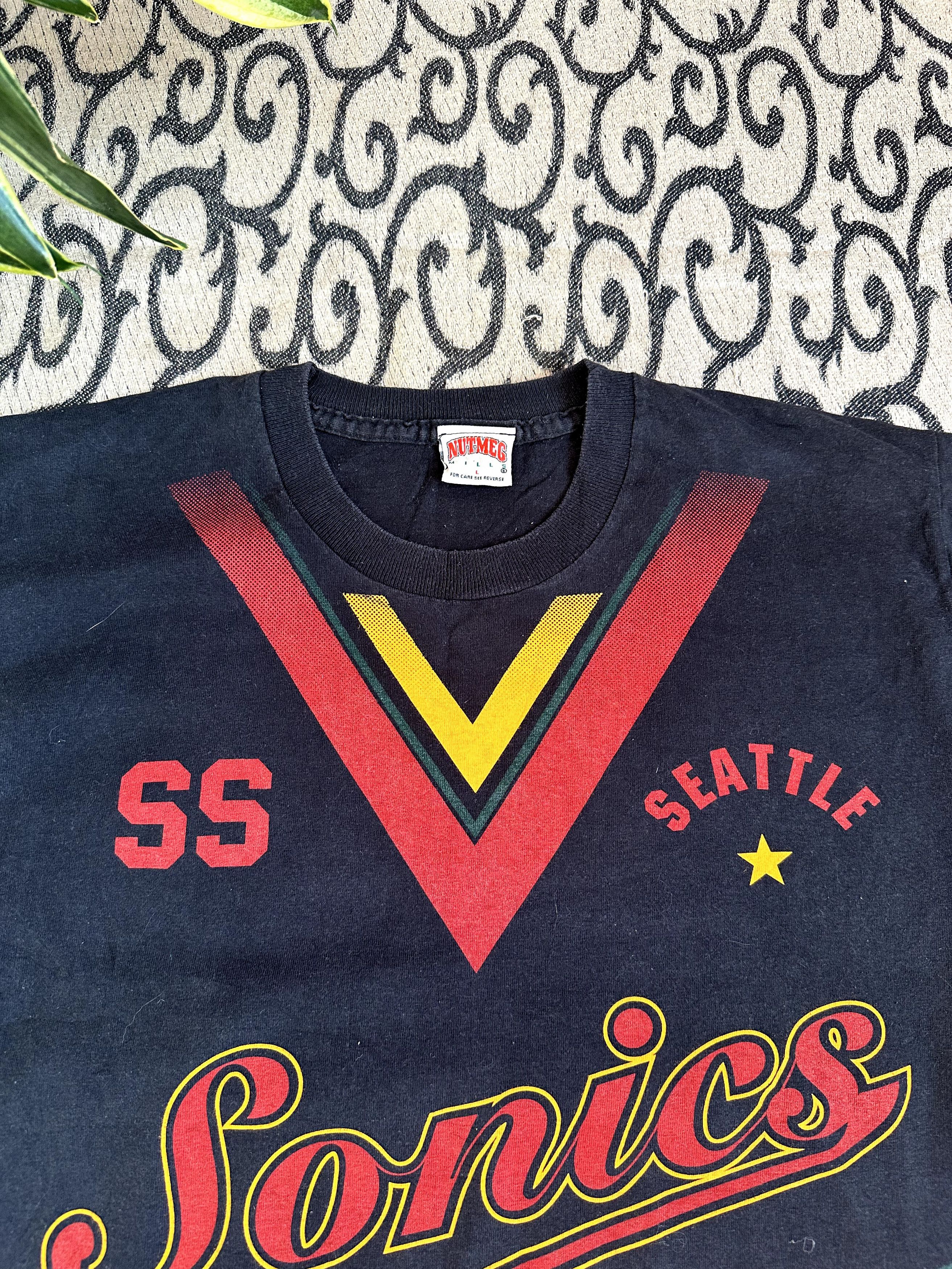 NBA × Nutmeg Vintage 90s Sonic Seattle NBA Nutmeg Made In UK Streetwear Size US L / EU 52-54 / 3 - 6 Thumbnail