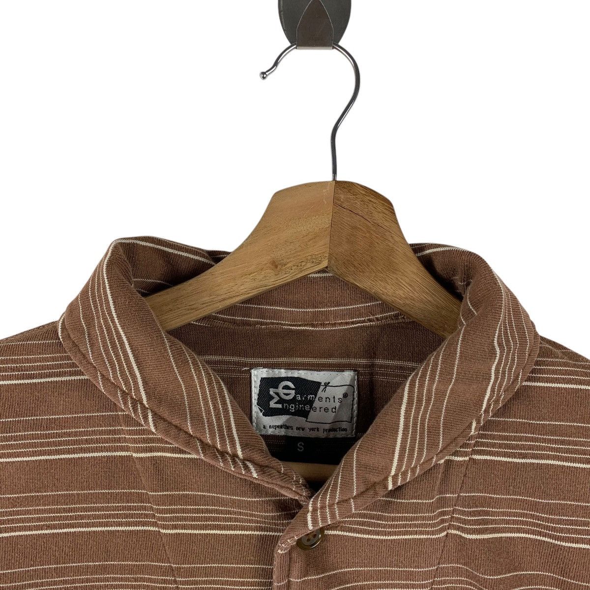Engineered Garments × Japanese Brand ENGINEERED GARMENTS stripe brown cardigan Size S / US 4 / IT 40 - 6 Thumbnail
