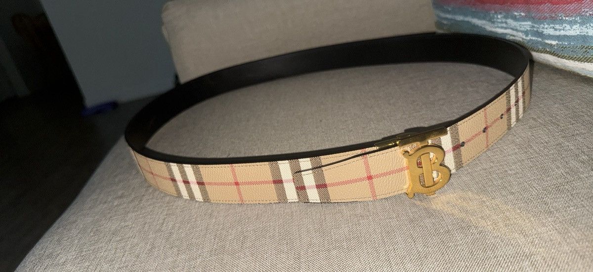 Burberry Burberry Check Reversible TB Belt Size 46 - 3 Thumbnail