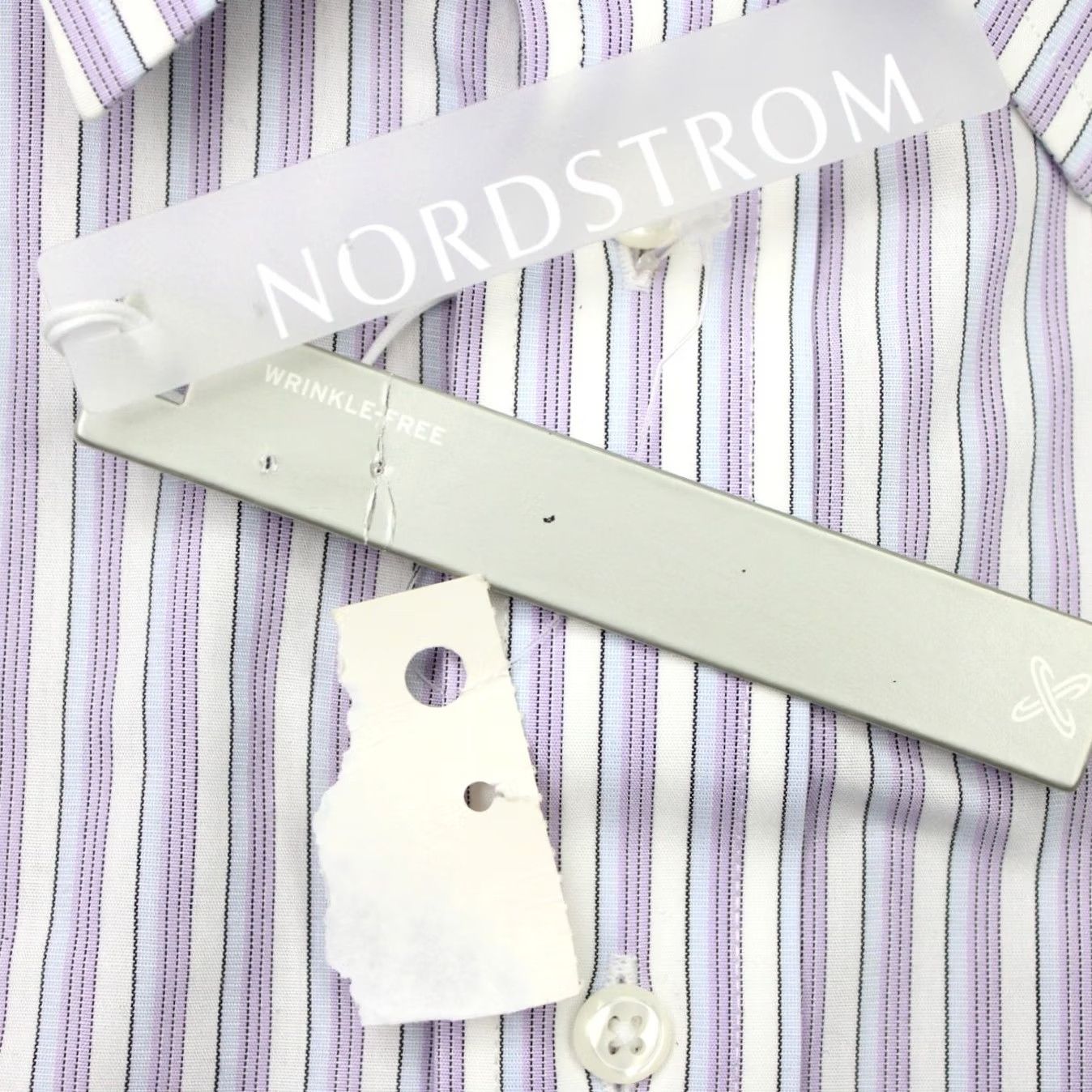 Nordstrom Nordstrom Dress Shirt Mens 17 1/2 35 Purple Classic Check Cotton Wrinkle Free Business Size US XXL / EU 58 / 5 - 7 Thumbnail