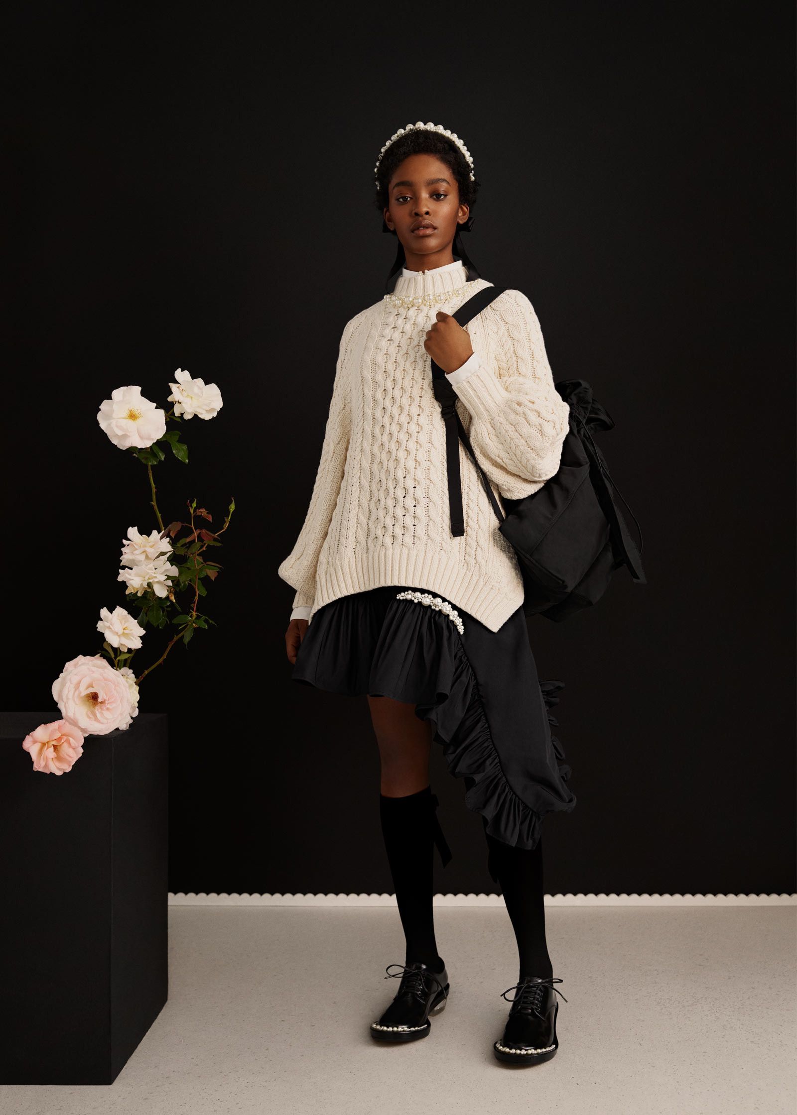 Simone Rocha X H&M Women Asymmetric Pearl Skirt